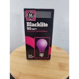 Vintage GE 60 Watts Blacklite   New Old Stock In Original Box Tested